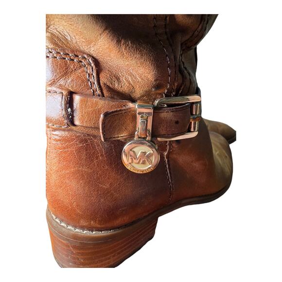 MICHAEL Michael Kors Blake Boot 7.5 M Brown winter Boot Buckles Calf - Picture 9 of 16